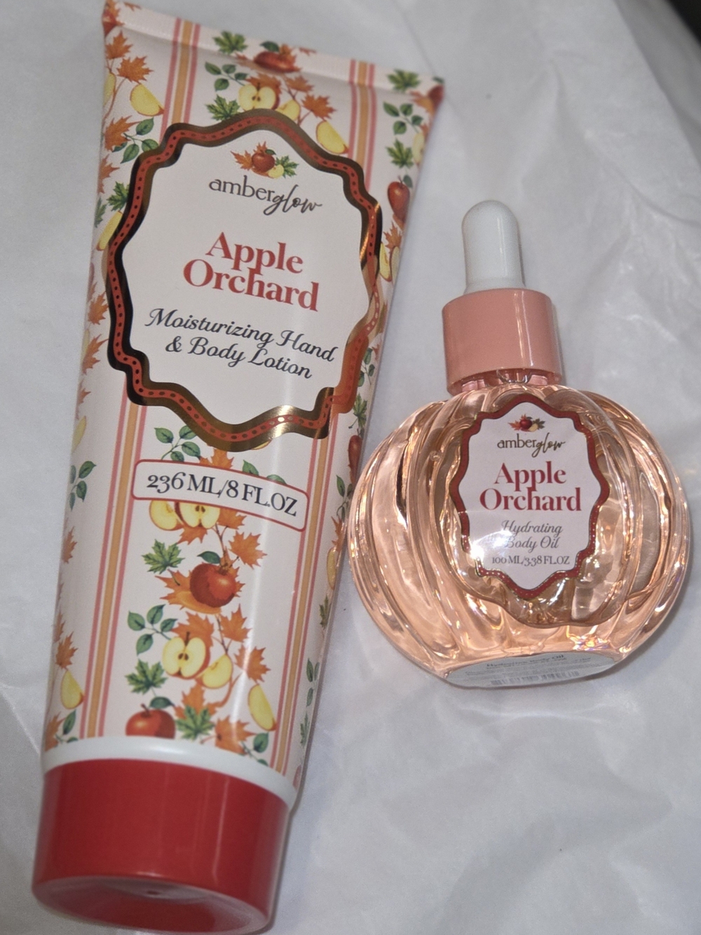 Apple Orchard Hydrating Body Oil & Moisturizing Lotion - Pink/Peach